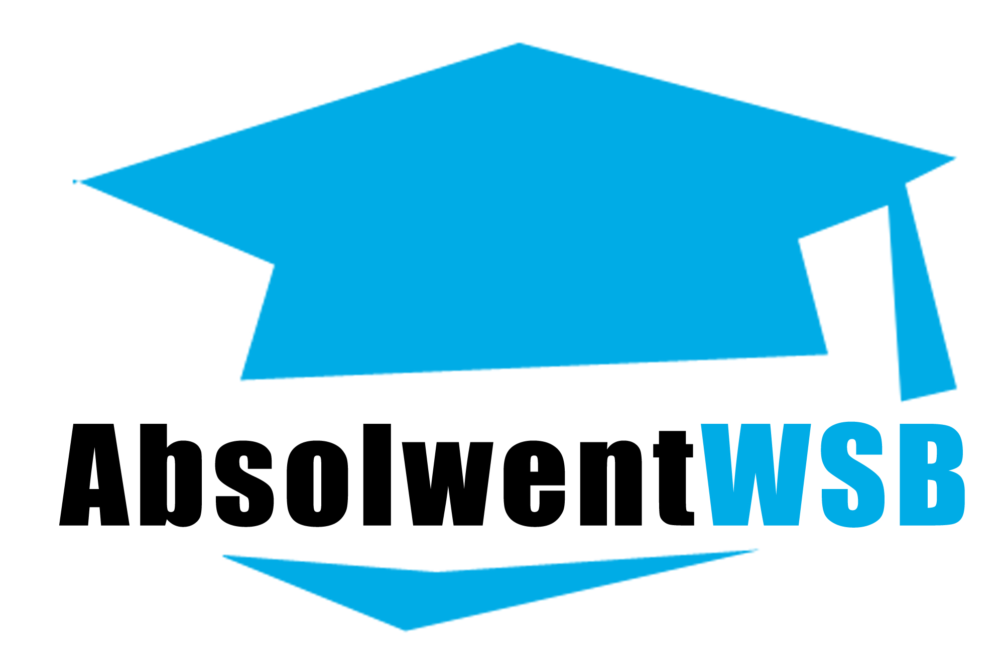 Logo z napisem "Absolwent WSB" i motywem czapki absolwenta.