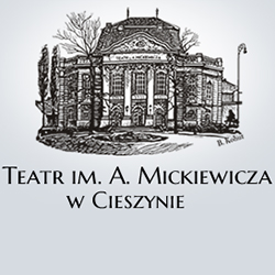 Rysunek przedstawiający Teatr im. A. Mickiewicza w Cieszynie.