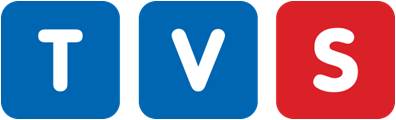 Logo z literami "T", "V", "S" w kolorowych kwadratowych placach.