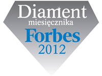 Logo nagrody „Diament miesięcznika Forbes” z 2012 roku.