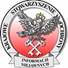 Emblemat z orłem, kluczami i napisem o stowarzyszeniu ochrony informacji.