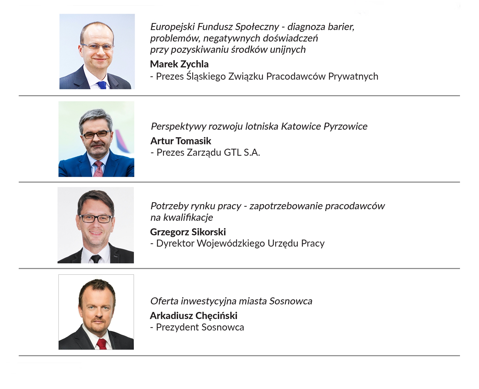 Grupa ekspertów omawia kwestie związane z rynkiem pracy, inwestycjami oraz rozwojem regionalnym, przedstawiając różne perspektywy i wyzwania.