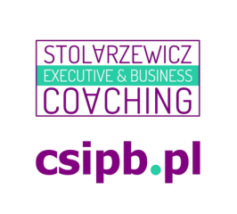 Logotypy różnych firm związanych z coachingiem i edukacją.