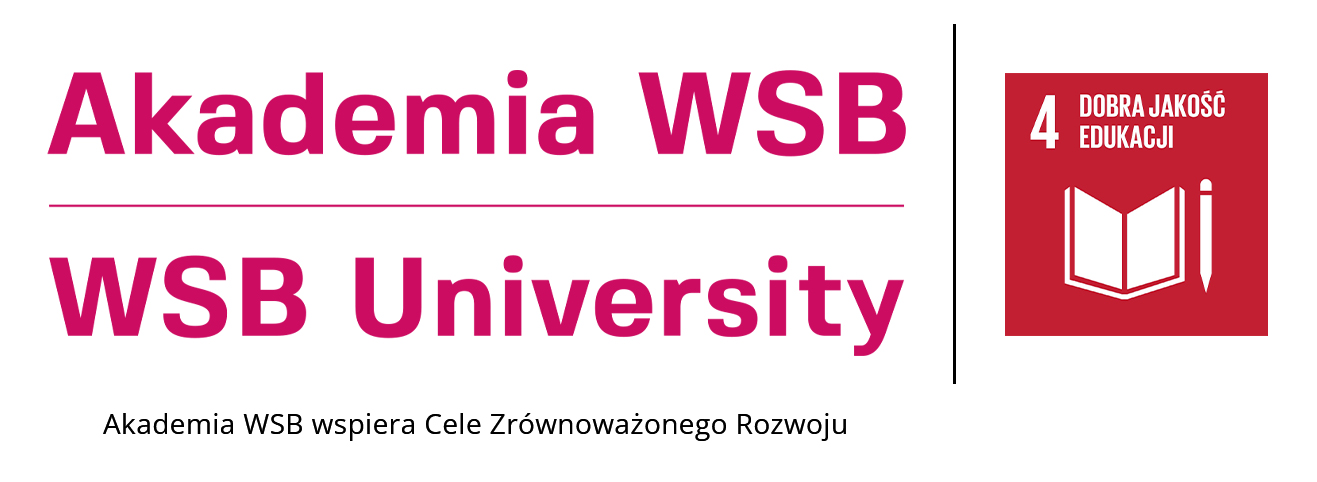 Logotyp Akademii WSB, promujący dobrą jakość edukacji i zrównoważony rozwój.
