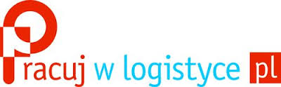 Logo z napisem "Pracuj w logistyce.pl" w kolorach czerwonym i niebieskim.