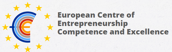 Logo Europejskiego Centrum Kompetencji i Doskonałości w Przedsiębiorczości.