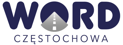 Logo WORD Częstochowa z symbolem drogi w środku.