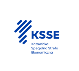 Logo Katowickiej Specjalnej Strefy Ekonomicznej (KSSE) w kolorze niebieskim.