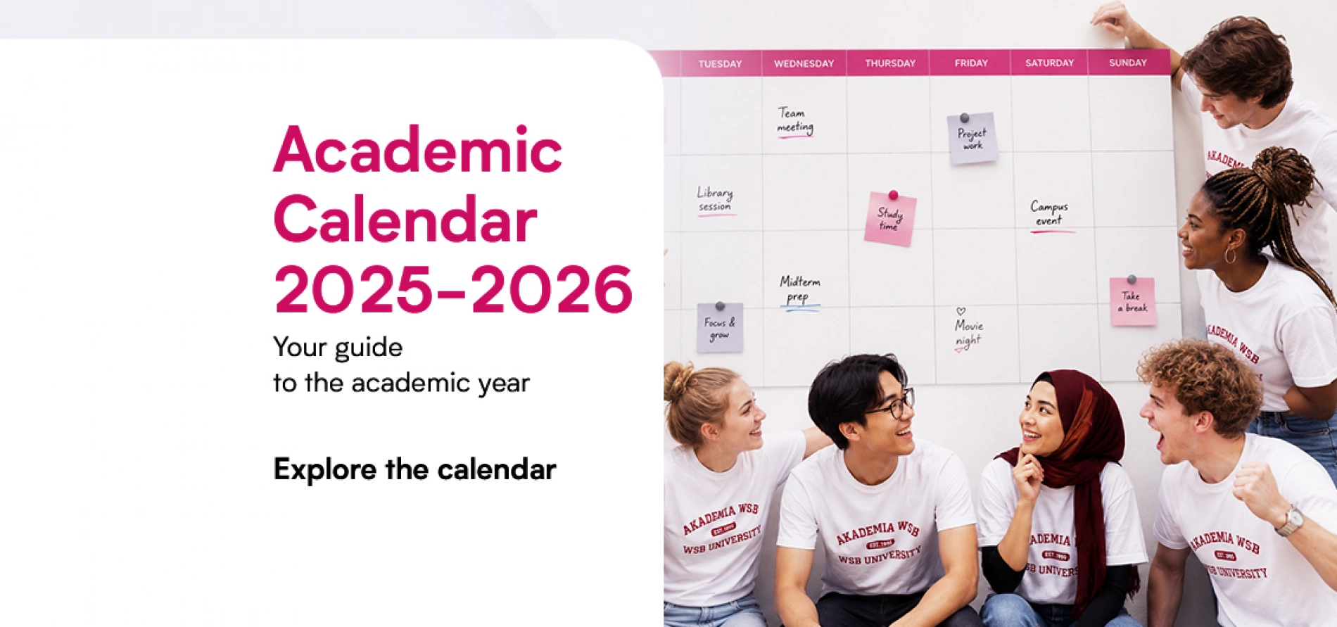 tło: Current academic schedules for WSB University