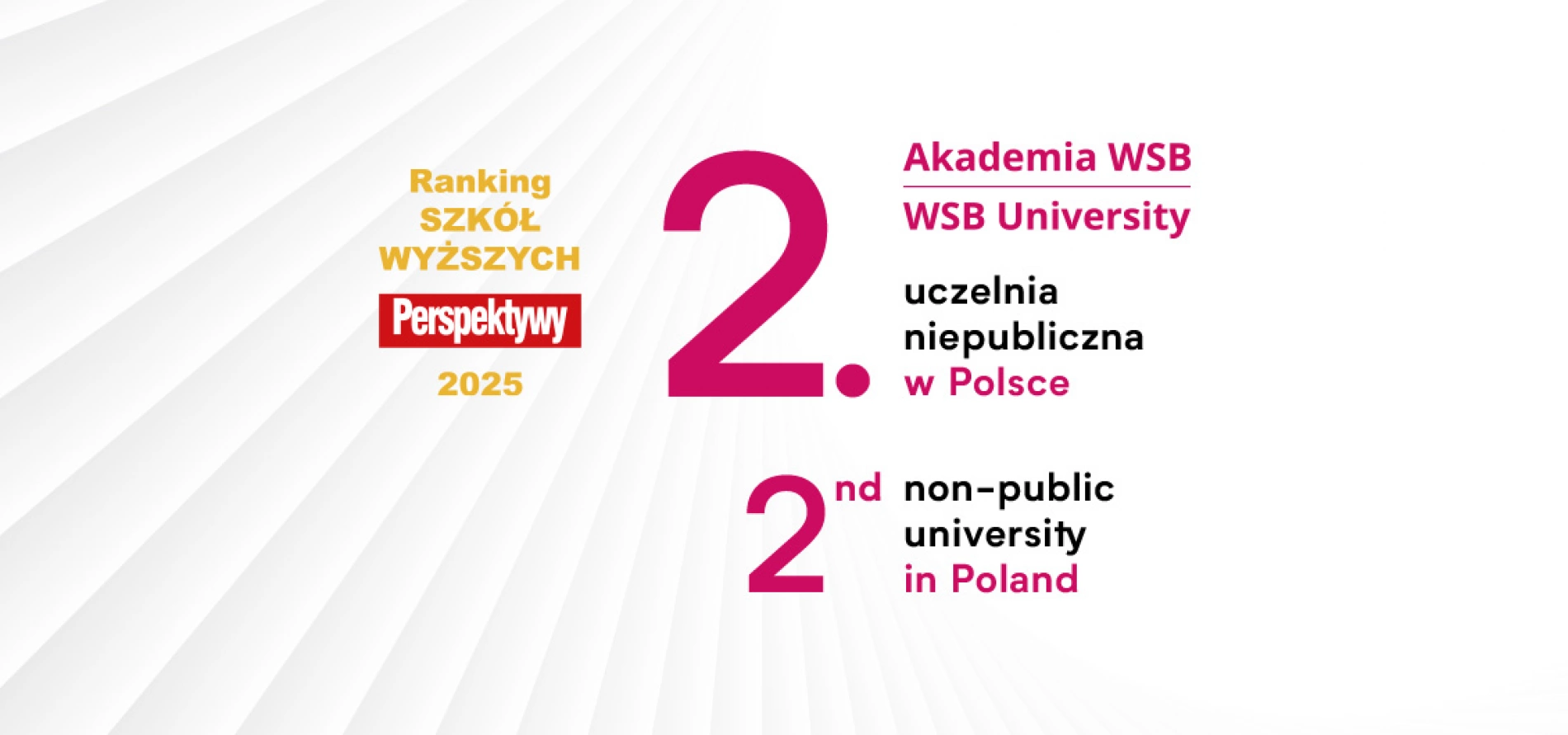 tło: 2. najlepsza uczelnia niepubliczna w Polsce