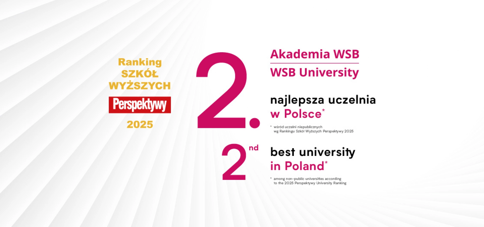 tło: 2. najlepsza uczelnia w Polsce*