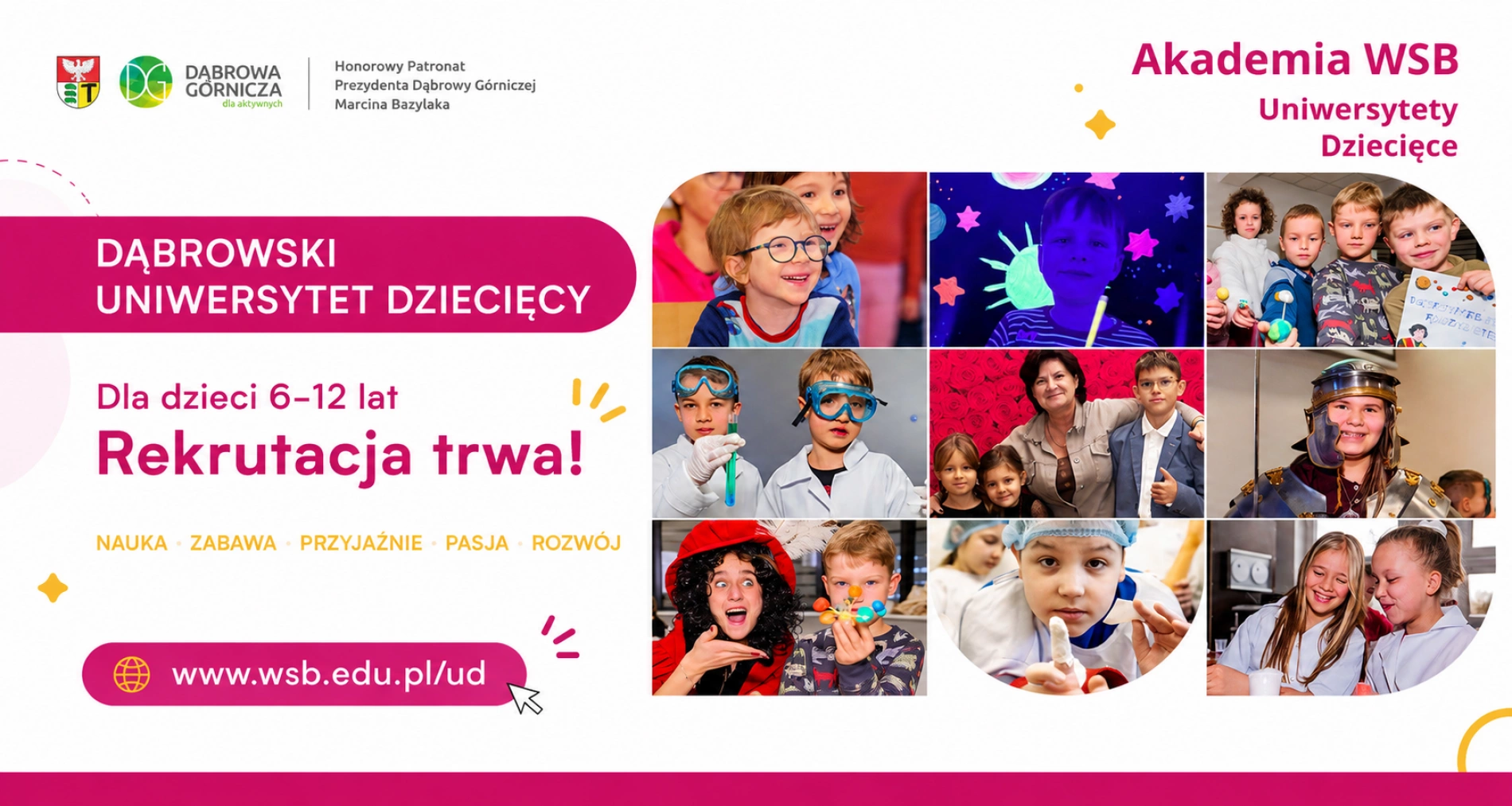 tło: U nas nauka staje się pasją! 