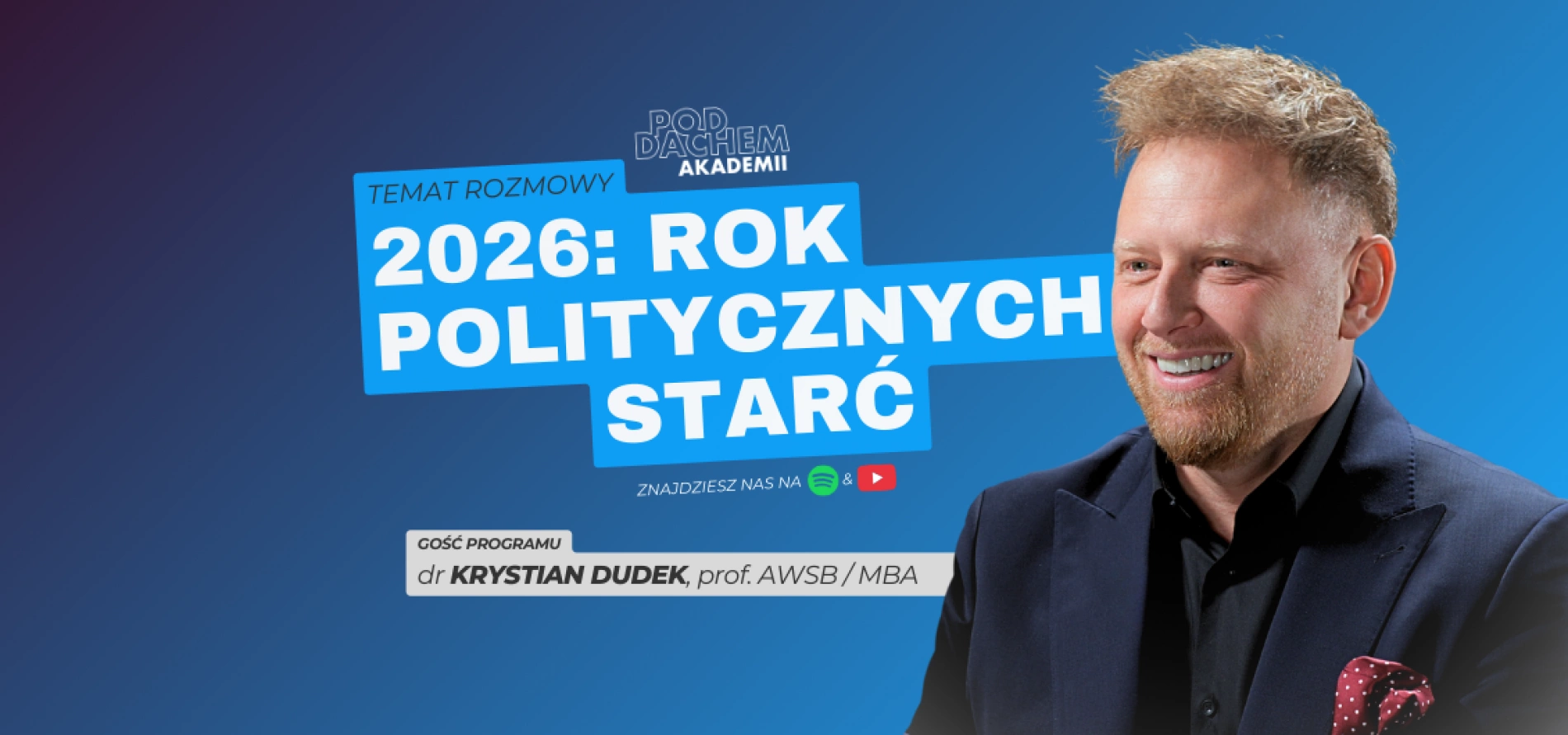 tło: Podcast - Pod Dachem Akademii