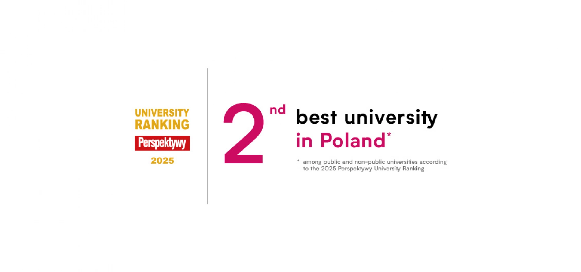 tło: 2nd best university in Poland*