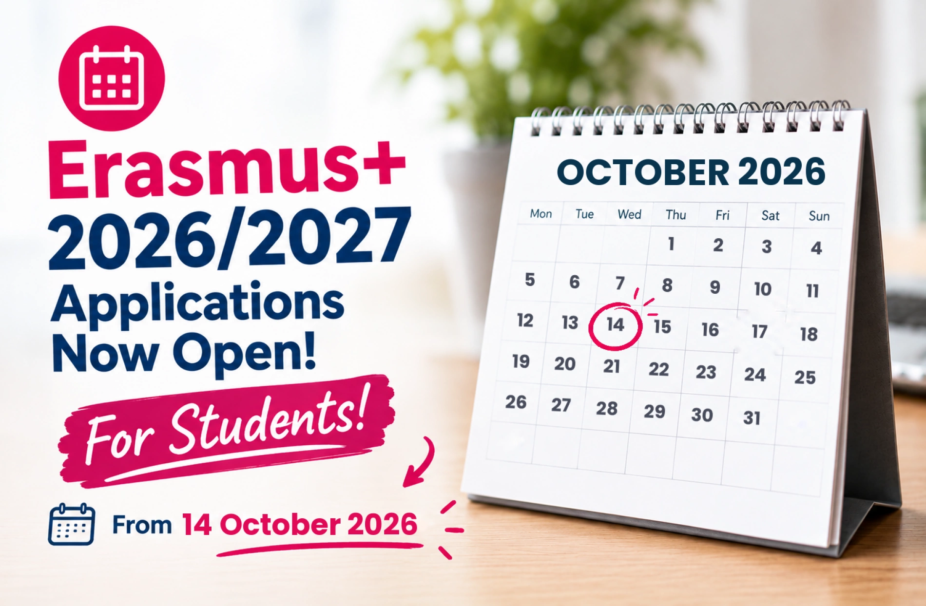 tło: Erasmus + Application