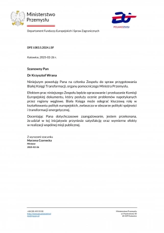 Zdjęcie nr 2 z galerii Akademia WSB w centrum przemysłowych przemian – dr Krzysztof Wrana członkiem Zespołu ds. Białej Księgi Transformacji