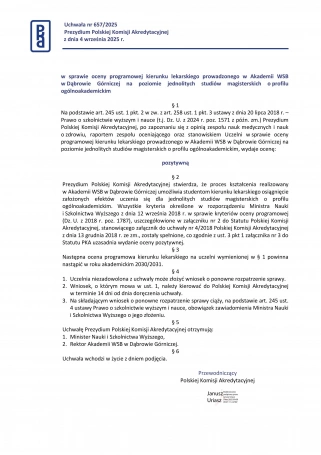 Zdjęcie nr 1 z galerii Collegium Medicum Akademii WSB z kolejnymi sukcesami