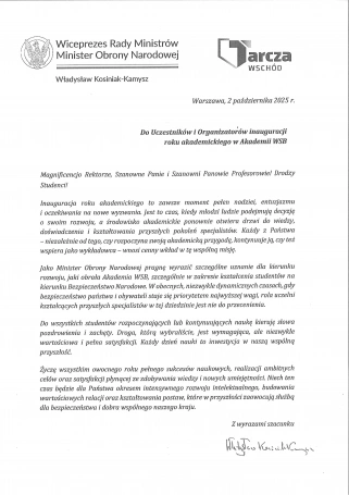 Zdjęcie nr 3 z galerii Inauguracja Roku Akademickiego 2025/2026 - Laudacje 2025 