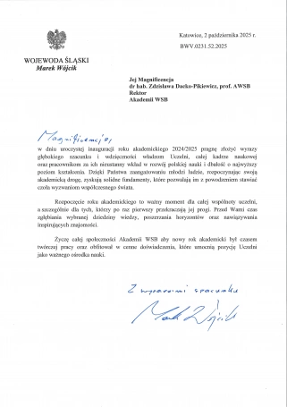 Zdjęcie nr 24 z galerii Inauguracja Roku Akademickiego 2025/2026 - Laudacje 2025 