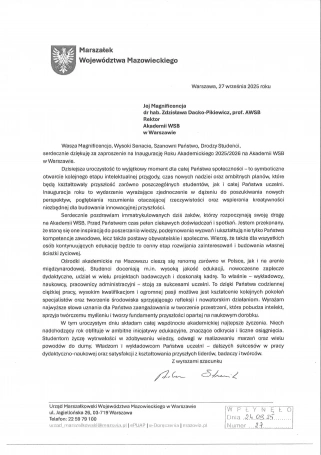 Zdjęcie nr 26 z galerii Inauguracja Roku Akademickiego 2025/2026 - Laudacje 2025 