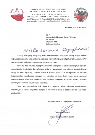 Zdjęcie nr 90 z galerii Inauguracja Roku Akademickiego 2025/2026 - Laudacje 2025 