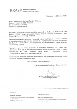 Zdjęcie nr 34 z galerii Inauguracja Roku Akademickiego 2025/2026 - Laudacje 2025 