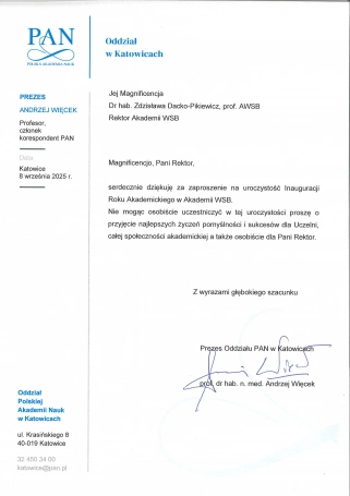 Zdjęcie nr 37 z galerii Inauguracja Roku Akademickiego 2025/2026 - Laudacje 2025 