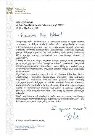 Zdjęcie nr 41 z galerii Inauguracja Roku Akademickiego 2025/2026 - Laudacje 2025 