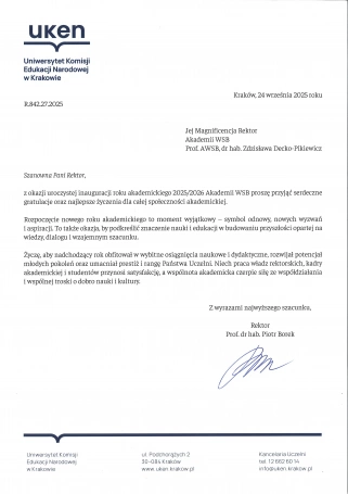 Zdjęcie nr 54 z galerii Inauguracja Roku Akademickiego 2025/2026 - Laudacje 2025 