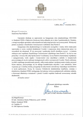 Zdjęcie nr 56 z galerii Inauguracja Roku Akademickiego 2025/2026 - Laudacje 2025 