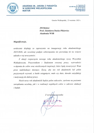Zdjęcie nr 64 z galerii Inauguracja Roku Akademickiego 2025/2026 - Laudacje 2025 