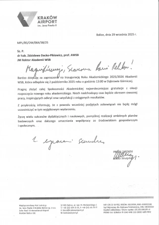Zdjęcie nr 74 z galerii Inauguracja Roku Akademickiego 2025/2026 - Laudacje 2025 