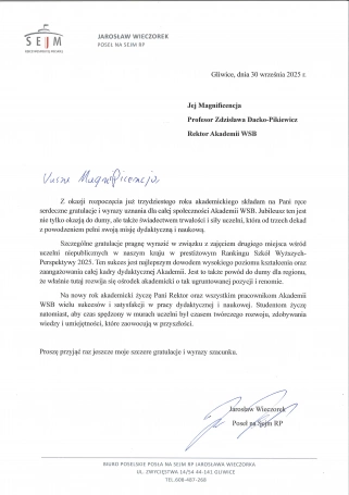 Zdjęcie nr 22 z galerii Inauguracja Roku Akademickiego 2025/2026 - Laudacje 2025 
