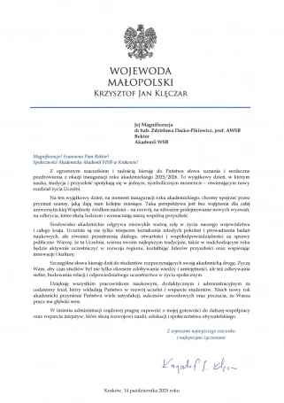 Zdjęcie nr 13 z galerii Inauguracja Roku Akademickiego 2025/2026 - Laudacje 2025 