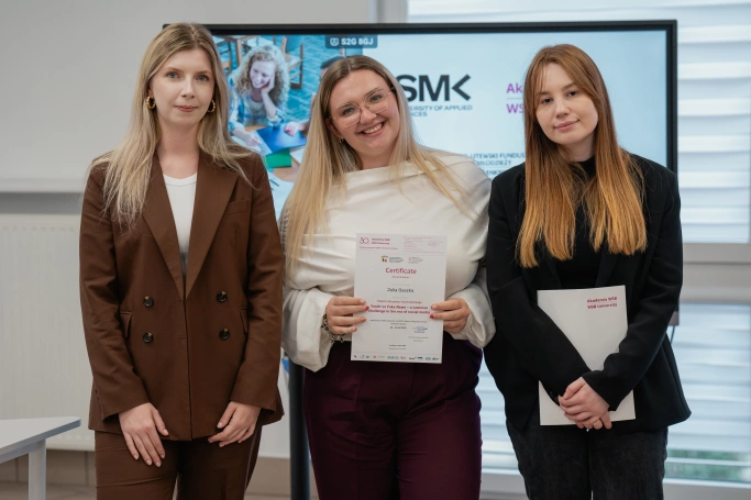 Zdjęcie nr 4 z galerii Międzynarodowy projekt „Youth vs Fake News” w Akademii WSB - ogromny sukces!