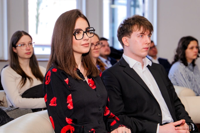 Przewodnicząca Dominika Maks i członek koła Mikołaj Haberling