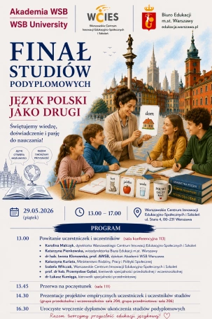 Zdjęcie nr 1 z galerii Finał studi&oacute;w podyplomowych &bdquo;Język polski jako drugi&rdquo;. Uroczyste wręczenie dyplom&oacute;w (zapowiedź)