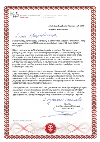 Zdjęcie nr 2 z galerii 20-lecie Pedagogiki Laudacje