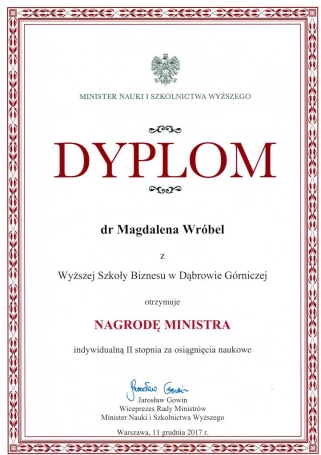 Zdjęcie nr 10 z galerii Nagrody Ministra Nauki i Szkolnictwa Wyższego dla wykładowców WSB w Dąbrowie Górniczej