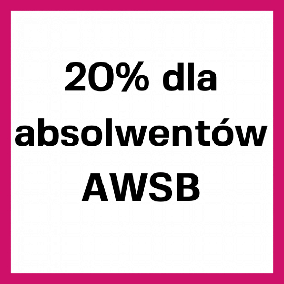 Logo na białym tle w r&oacute;żowej ramce.