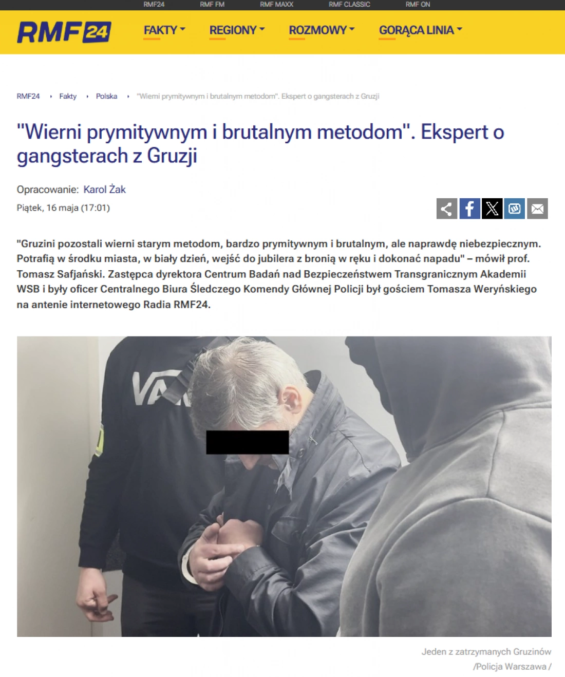 RMF 24 Gruzińskie grupy przestępcze