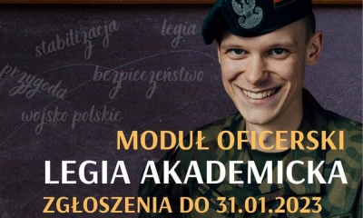 ilustracja aktualności: Legia  Akademicka - szkolenie wojskowe w "module oficerskim"  w roku akademickim 2022/2023