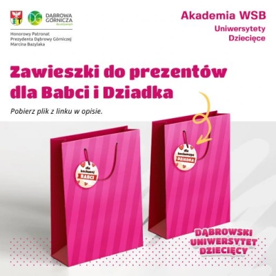 ilustracja aktualności: Zawieszka na prezent dla babci i dziadka do pobrania