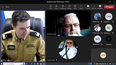 ilustracja aktualności: Spotkanie Koła naukowego "GARDA" z Panem nadbryg. dr inż. Mariuszem Feltynowskim - Rektorem Szkoły Głównej Służby Pożarniczej
