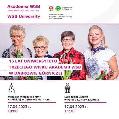 ilustracja aktualności: 15 lat Uniwersytetu Trzeciego Wieku Akademii WSB