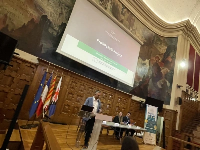 ilustracja aktualności: Presentation of the objectives and outputs of the ProSPeReS project during a workshop of the twin project SHRINEs