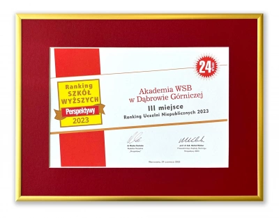 ilustracja aktualności: Akademia WSB na podium Rankingu Szkół Wyższych Perspektywy 2023