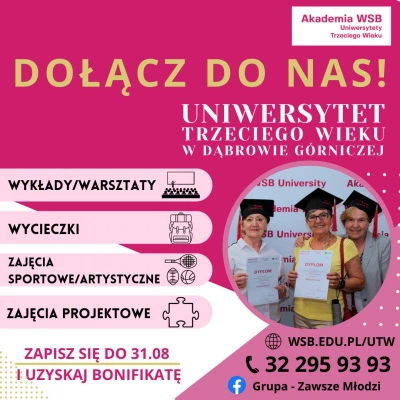 ilustracja aktualności: Trwa rekrutacja do UTW Akademii WSB