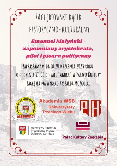 ilustracja aktualności: Zagłębiowski Kącik Historyczno - Kulturalny