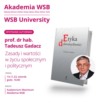ilustracja aktualności: Spotkanie autorskie - ETYKA DOBROMYŚLNOŚCI 